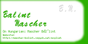 balint mascher business card